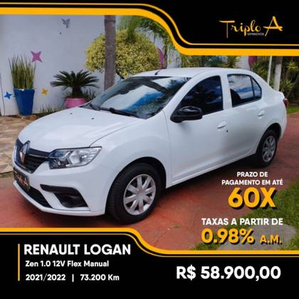 RENAULT LOGAN 1.0 12V SCE FLEX ZEN MANUAL RENAULT LOGAN 1.0 12V SCE FLEX ZEN MANUAL